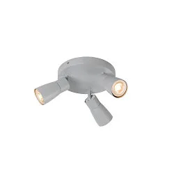 Wand- und Deckenleuchte PURI 2.0 DOME, rund, 3x GU10 max. 6W, grau