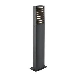 outdoor floor lamp RASTERLYS POLE 70 square, with diffuser, sea-air resistant, arched IP65, anthracite dimmable