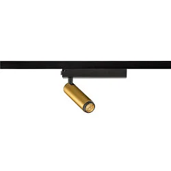 LED 1-Phasen-Strahler GRIP! S PHASE DTW, zylindrisch, 11W 2000-3000K 29°, CRi >90, Dim-to-Warm, schwenkbar, gold / schwarz