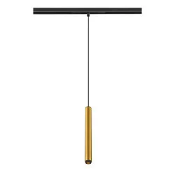 LED Pendelleuchte GRIP! S, 48V, 2000-3000K 29°, DALI steuerbar, Dim-to-Warm, gold / schwarz