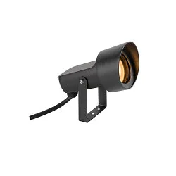 Erdspieß-Leuchte SYNA SHADE, IP65 IK06, rund, GU10 max. 10W, neigbar, IP-Steckerkabel, seeluft-beständig, schwarz