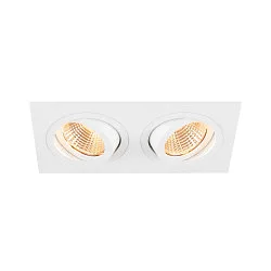 LED Deckeneinbauleuchte NEW TRIA® 155 PHASE, quadratisch, 2-flammig, dimmbar, starr, 13.6W 2700K 1220lm 38°, weiß