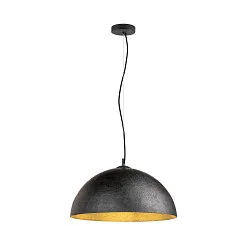 pendant luminaire FORCHINI 50 down, half round E27 IP20, black matt dimmable