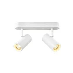 wall and ceiling luminaire NOBLO® DOUBLE PHASE DTW 2 flames, round, Dim-To-Warm IP20, white dimmable