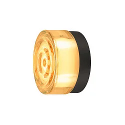 LED Wand-/Deckenleuchte CYFT WAVE, 6,5W, 2700/3000/4000K, IP65, IK05, dimmbar, schwarz/amber