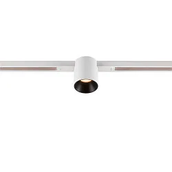 LED Spot FIXT-IT!, 48V, DALI, rund, für Einbauschiene, 36°, 7W, 2700K, 800lm, UGR<19, IP20, dimmbar, weiß/schwarz