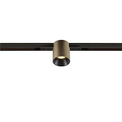 LED Spot FIXT-IT!, 48V, DALI, rund, für Einbauschiene, 36°, 7W, 3000K, 850lm, UGR<19, IP20, dimmbar, bronze/schwarz