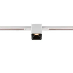 LED Spot FIXT-IT!, 48V, DALI, eckig, für Einbauschiene, 36°, 7W, 2700K, 800lm, UGR<19, IP20, dimmbar, weiß/schwarz
