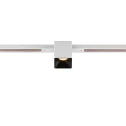 LED Spot FIXT-IT!, 48V, DALI, eckig, für Einbauschiene, 36°, 7W, 3000K, 865lm, UGR<19, IP20, dimmbar, weiß/schwarz