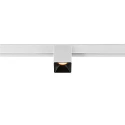 LED Spot FIXT-IT!, 48V, DALI, eckig, für Aufbauschiene, 36°, 7W, 2700K, 800lm, UGR<19, IP20, dimmbar, weiß/schwarz