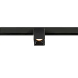 LED Spot FIXT-IT!, 48V, DALI, eckig, für Aufbauschiene, 36°, 7W, 2700K, 800lm, UGR<19, IP20, dimmbar, schwarz/schwarz