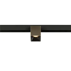 LED Spot FIXT-IT!, 48V, DALI, eckig, für Aufbauschiene, 36°, 8W, 2000-3000K, 495lm, UGR<19, IP20, dimmbar, bronze/schwarz