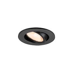 ceiling recessed luminaire NEW TRIA® 45 round, suitable for VDU workstation IP20, black, lacquered 