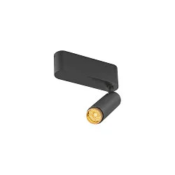 ceiling luminaire GRIP!S SINGLE suitable for VDU workstation IP20, gold, black, lacquered dimmable
