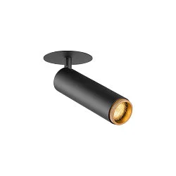 LED Deckeneinbaustrahler GRIP! M, zylindrisch, 42°, 21W, IP20, dimmbar, 3000K, 2110lm, schwarz/gold