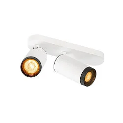 ceiling luminaire GRIP! L SPOT CL DOUBLE cylindrical GU10 IP20, black, white, lacquered dimmable