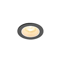 ceiling recessed luminaire NUMINOS® XS round, suitable for VDU workstation IP20, black, white, lacquered dimmable