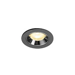 LED Deckeneinbauleuchte NUMINOS® XS, 6,9W, IP20, 55°, 3000K, 950lm, schwarz/chrom