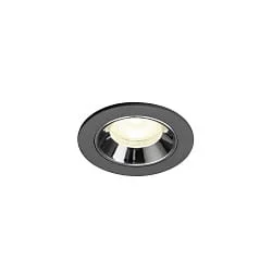 LED Deckeneinbauleuchte NUMINOS® XS, 6,9W, IP20, 55°, 4000K, 1000lm, schwarz/chrom