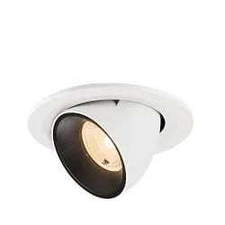 LED Deckeneinbaustrahler NUMINOS® GIMBLE S, 6,7W, IP20, schwenkbar, 40°, 2700K, 1000lm, weiß/schwarz