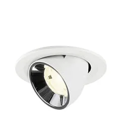LED Deckeneinbaustrahler NUMINOS® GIMBLE S, 6,7W, IP20, schwenkbar, 20°, 4000K, 1050lm, weiß/chrom