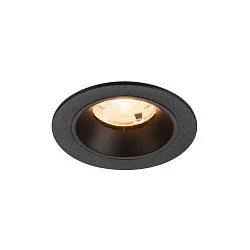 LED Deckeneinbauleuchte NUMINOS® S, rund,  6,7W, IP20, dimmbar, 20°, 2700K, 1000lm, schwarz