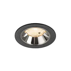 LED Deckeneinbauleuchte NUMINOS® S, 6,7W, IP20, 55°, 2700K, 1000lm, schwarz/chrom