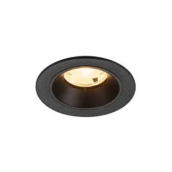 LED Deckeneinbauleuchte NUMINOS® S, rund, 6,7W, IP20, dimmbar, 20°, 3000K, 1050lm, schwarz