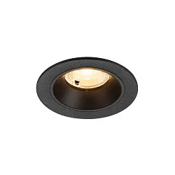 LED Deckeneinbauleuchte NUMINOS® S, rund, 6,7W, IP20, dimmbar, 40°, 3000K, 1050lm, schwarz