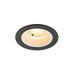LED Deckeneinbauleuchte NUMINOS® S, rund, 6,7W, IP20, dimmbar, 40°, 3000K, 1050lm, schwarz/weiß