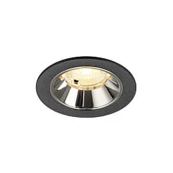 LED Deckeneinbauleuchte NUMINOS® S, 6,7W, IP20, 40°, 3000K, 1050lm, schwarz/chrom