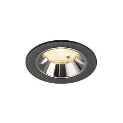 LED Deckeneinbauleuchte NUMINOS® S, 6,7W, IP20, 55°, 3000K, 1050lm, schwarz/chrom