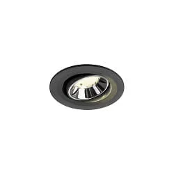 ceiling recessed luminaire NUMINOS® MOVE S swivelling, suitable for VDU workstation IP20, chrome, black dimmable