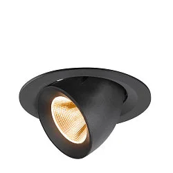 LED Deckeneinbaustrahler NUMINOS® GIMBLE M, 12W, IP20, dimmbar, 20°, 2700K, 1700lm, schwarz