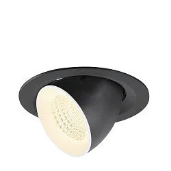 LED Deckeneinbaustrahler NUMINOS® GIMBLE M, 12W, IP20, dimmbar, 55°, 4000K, 1900lm, schwarz/weiß
