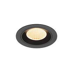 LED Deckeneinbauleuchte NUMINOS® M, rund, 12W, IP20, dimmbar, 40°, 2700K, 1700lm, schwarz