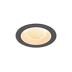 LED Deckeneinbauleuchte NUMINOS® M, rund, 12W, IP20, dimmbar, 40°, 2700K, 1700lm, schwarz/weiß