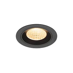 LED Deckeneinbauleuchte NUMINOS® M, rund, 12W, IP20, dimmbar, 55°, 2700K, 1700lm, schwarz