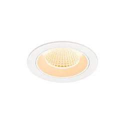 ceiling recessed luminaire NUMINOS® M round, suitable for VDU workstation IP20, white, lacquered dimmable