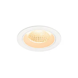 ceiling recessed luminaire NUMINOS® M round, suitable for VDU workstation IP20, white, lacquered dimmable