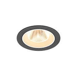 ceiling recessed luminaire NUMINOS® M round, suitable for VDU workstation IP20, black, white, lacquered dimmable