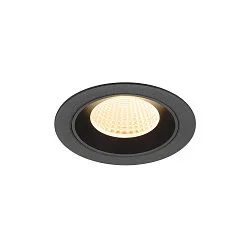 LED Deckeneinbauleuchte NUMINOS® M, rund, 12W, IP20, dimmbar, 40°, 3000K, 1800lm, schwarz