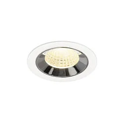 LED Deckeneinbauleuchte NUMINOS® M, 12W, IP20, 55°, 3000K, 1800lm, weiß/chrom