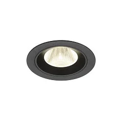 LED Deckeneinbauleuchte NUMINOS® M, rund, 12W, IP20, dimmbar, 20°, 4000K, 1900lm, schwarz