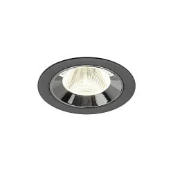 LED Deckeneinbauleuchte NUMINOS® M, 12W, IP20, 20°, 4000K, 1900lm, schwarz/chrom