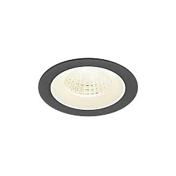 LED Deckeneinbauleuchte NUMINOS® M, rund, 12W, IP20, dimmbar, 55°, 4000K, 1900lm, schwarz/weiß