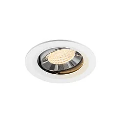 LED Deckeneinbauleuchte NUMINOS® MOVE M, 12W, IP20, schwenkbar, 55°, 2700K, 1700lm, weiß/chrom