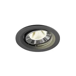 LED Deckeneinbauleuchte NUMINOS® MOVE M, 12W, IP20, schwenkbar, 20°, 4000K, 1900lm, schwarz/chrom