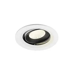 LED Deckeneinbauleuchte NUMINOS® MOVE M, 12W, IP20, schwenkbar, 40°, 4000K, 1900lm, weiß/schwarz