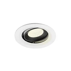 LED Deckeneinbauleuchte NUMINOS® MOVE M, 12W, IP20, schwenkbar, 55°, 4000K, 1900lm, weiß/schwarz
